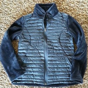 Navy down and fleece jacket